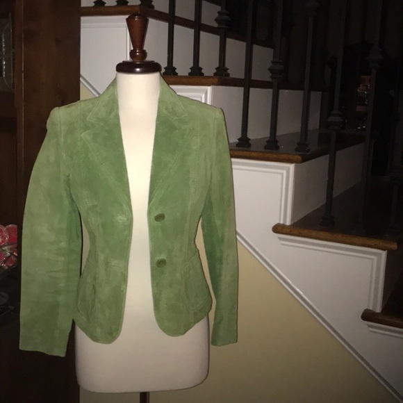 \id. Collection Size 4 green suede blazer - Picture 1 of 8